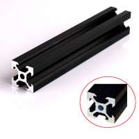 1PC BLACK 2020 V-slot European Standard Anodized Aluminum Profile Extrusion Linear Rail  for CNC 3D Printer