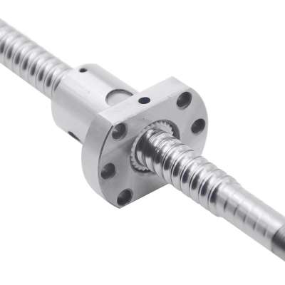 SFU2005  length 200mm rolled ball screw C7 with 2005 flange single ball nut for CNC parts