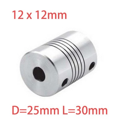 4pcs 12x12mm CNC Stepper Motor Shaft Coupler Flexible Coupling OD 25x30mm