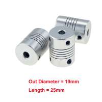 10pcs/lot D19L25 5x8mm CNC Motor Jaw Shaft Coupler Flexible Coupling OD19x25mm wholesale Dropshipping 3/4/5/6/6.35/7/8/10mm